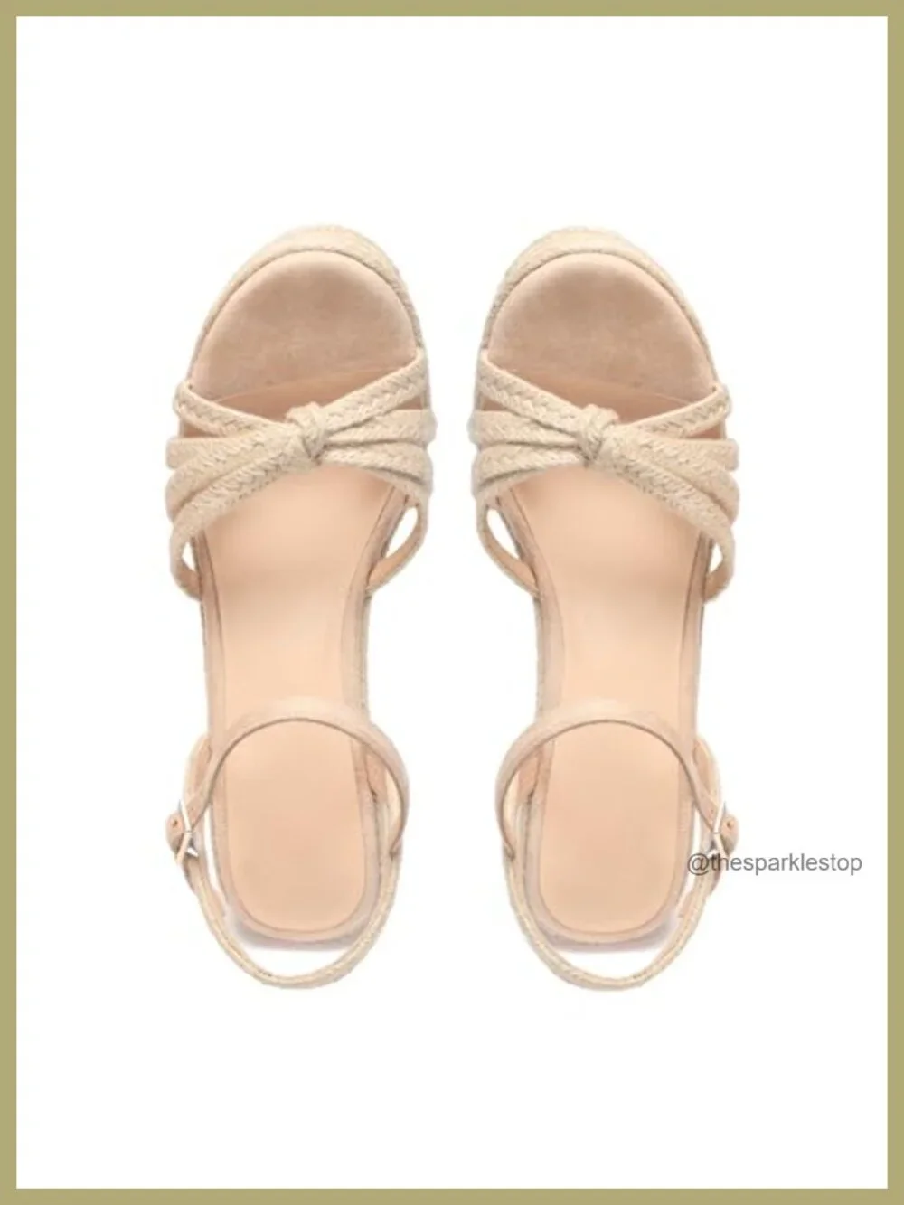 Women's Espadrille Wedge Sandals with Raffia Upper, Adjustable Ankle Strap,